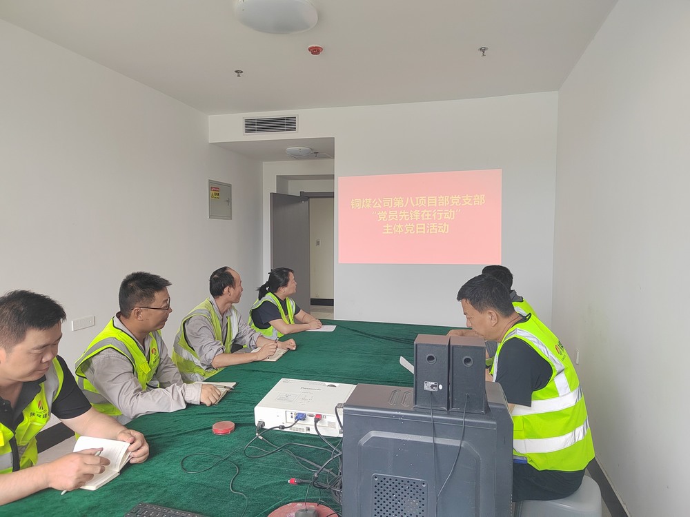 陜煤建設(shè)銅煤公司第八項(xiàng)目部黨支部開(kāi)展“黨員先鋒在行動(dòng)”主題黨日活動(dòng)